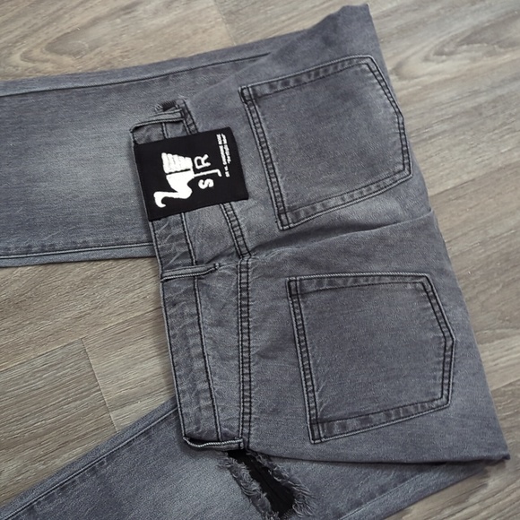 🌟RARE NWT Sandrine Rose Free People Gray/Black Jeans - Picture 6 of 8